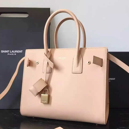 Replica Saint Laurent Baby Sac De Jour Bag In Beige Leather